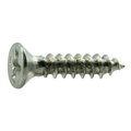 Midwest Fastener Wood Screw, #4, 1/2 in, Zinc Plated Steel Flat Head Phillips Drive, 100 PK 02523